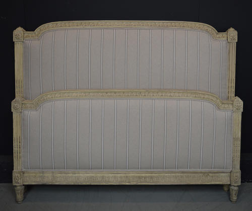 19th Century King-size Louis XVI style Upholstered Bedstead