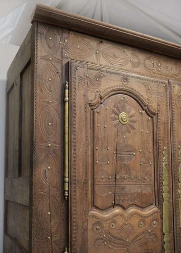 Mid 19th Century Breton Marriage Armoire