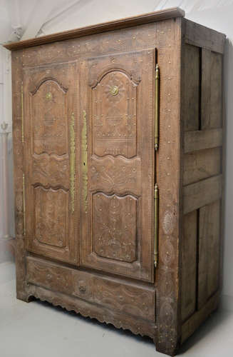 Mid 19th Century Breton Marriage Armoire