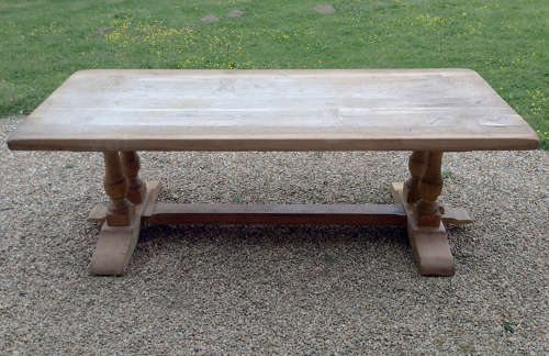 Large Heavy weathered oak Monastery table