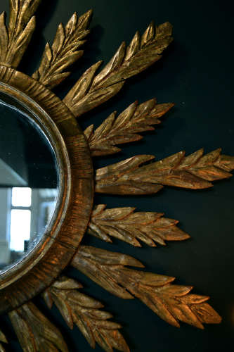 Italian Giltwood sunburst mirror c1930-40