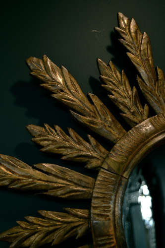 Italian Giltwood sunburst mirror c1930-40