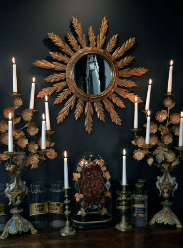 Italian Giltwood sunburst mirror c1930-40