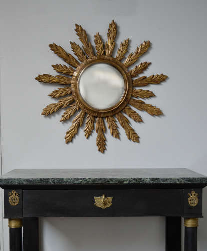 Italian Giltwood sunburst mirror c1930-40