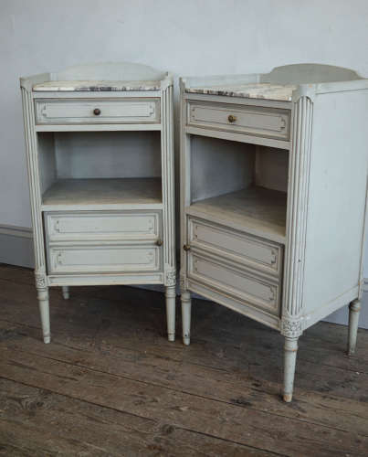 Pair of Louis XVI style Bedside Cabinets