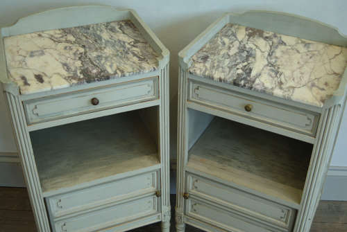 Pair of Louis XVI style Bedside Cabinets