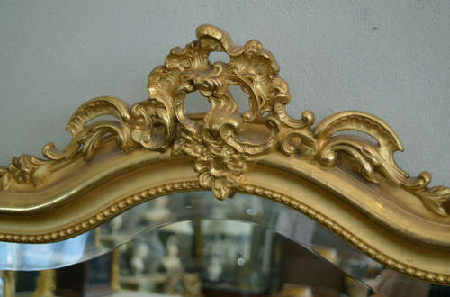 Late 19th Century Louis XV gilt mirror