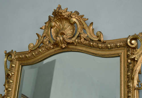 Large Mid 19th Century Napoleon III gilt mirror