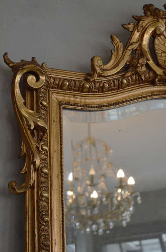 Large Mid 19th Century Napoleon III gilt mirror