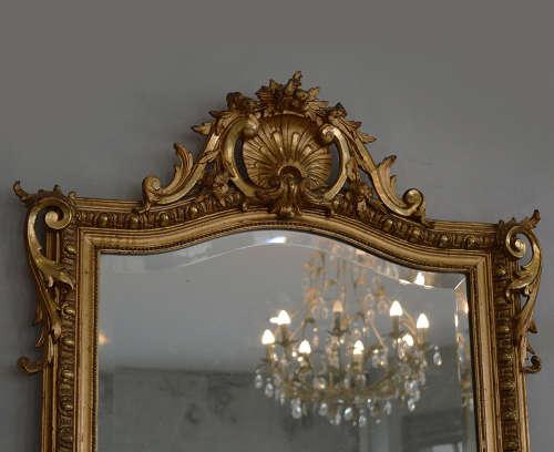 Large Mid 19th Century Napoleon III gilt mirror