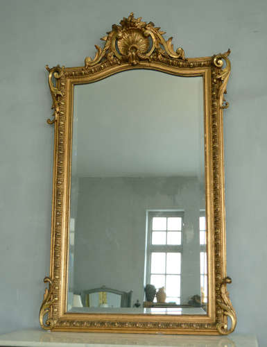Large Mid 19th Century Napoleon III gilt mirror