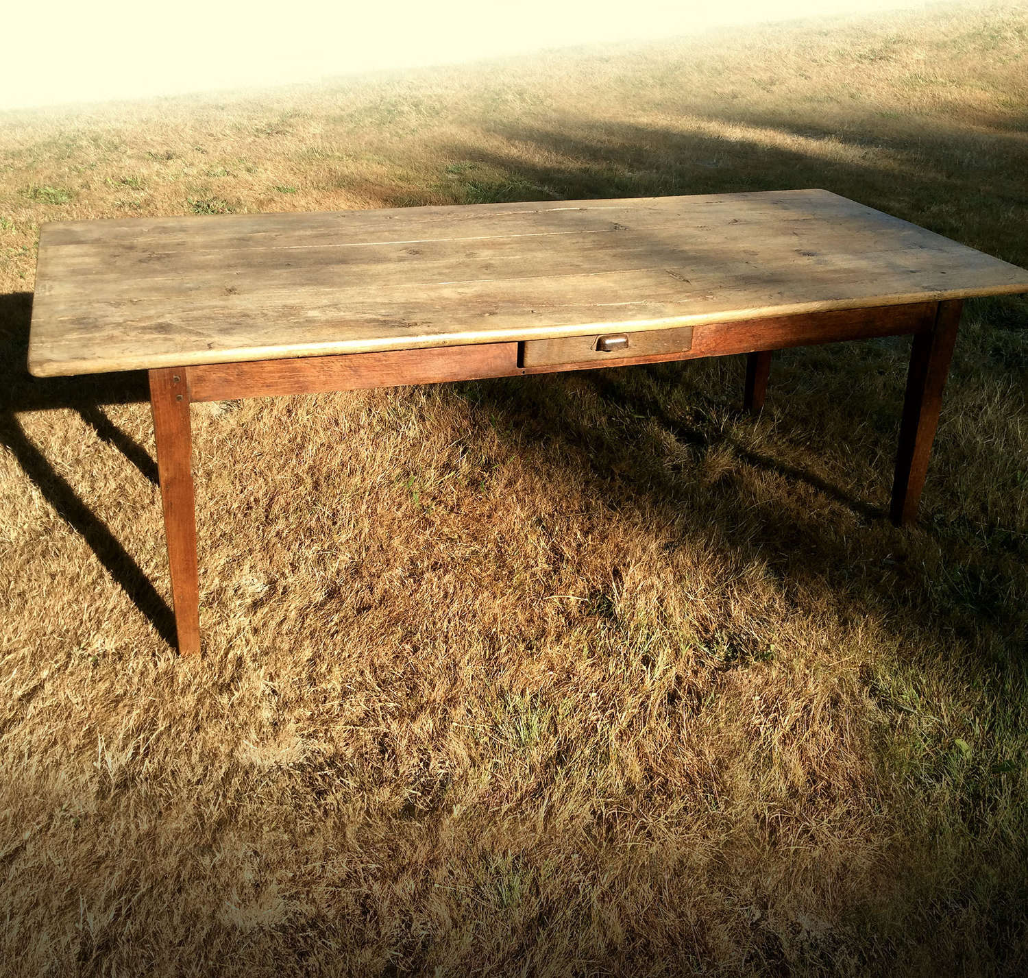 Large 19th Century weathered oak farmhouse table