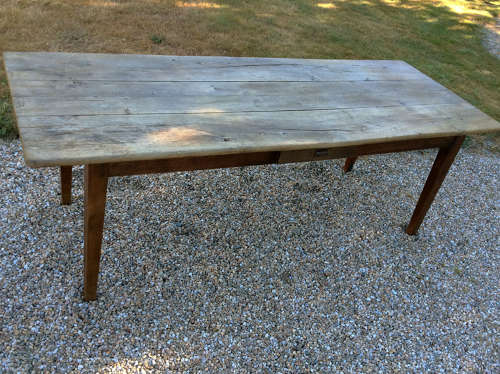 Large 19th Century weathered oak farmhouse table