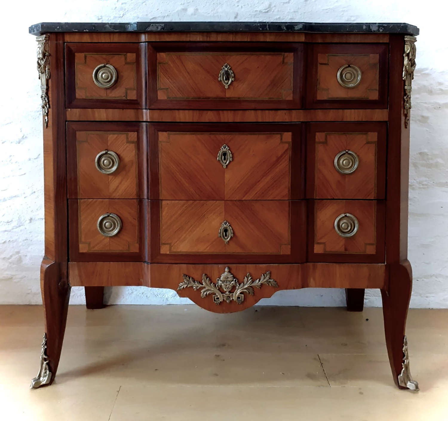 Small 19th Century Louis XVI style Inlaid Commode