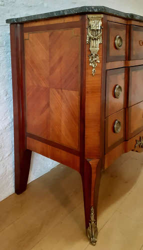 Small 19th Century Louis XVI style Inlaid Commode