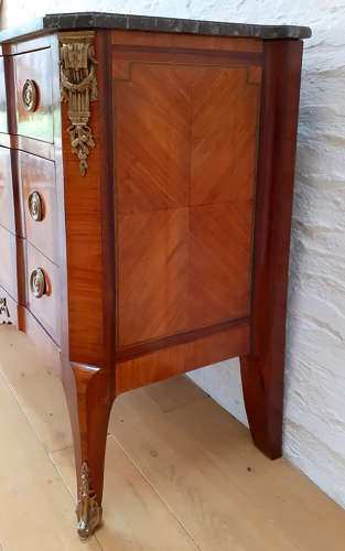 Small 19th Century Louis XVI style Inlaid Commode