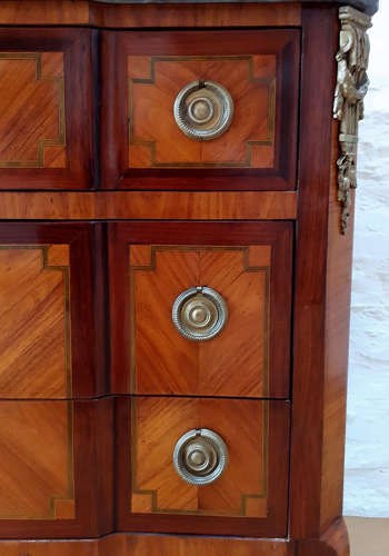 Small 19th Century Louis XVI style Inlaid Commode