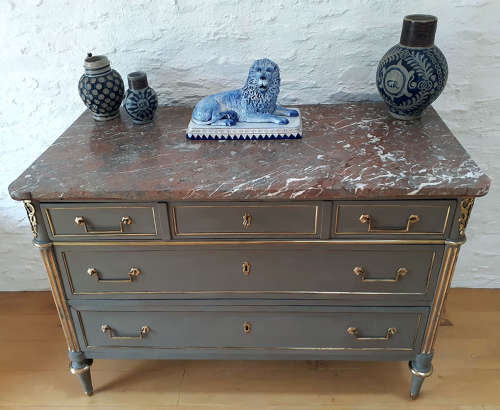 Late 18th/Early 19th Century Directoire marble top commode