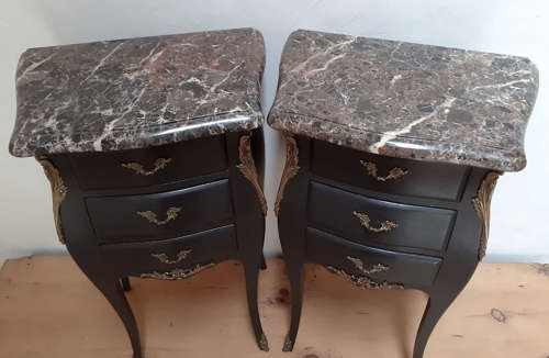 Pair of Louis XV style Bedside Cabinets