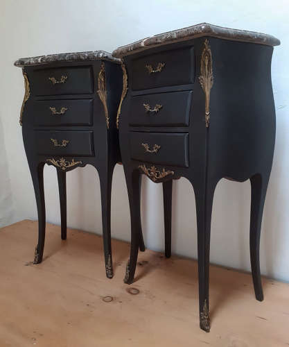 Pair of Louis XV style Bedside Cabinets