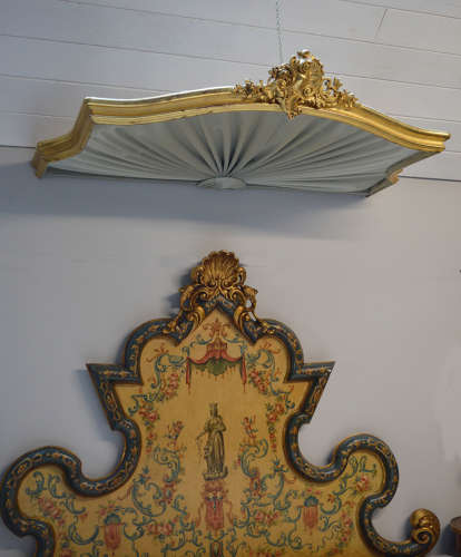 Late 19th Century Gilt Wood Bed Canopy