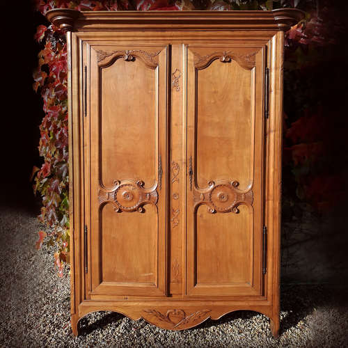 Mid 18th Century Louis XV Savoy Cherry Armoire
