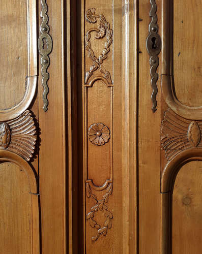 Mid 18th Century Louis XV Savoy Cherry Armoire