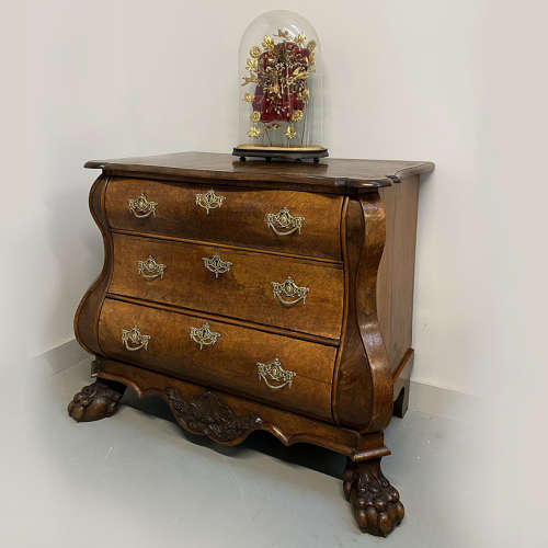 Small late 18th Century Dutch Bombe commode