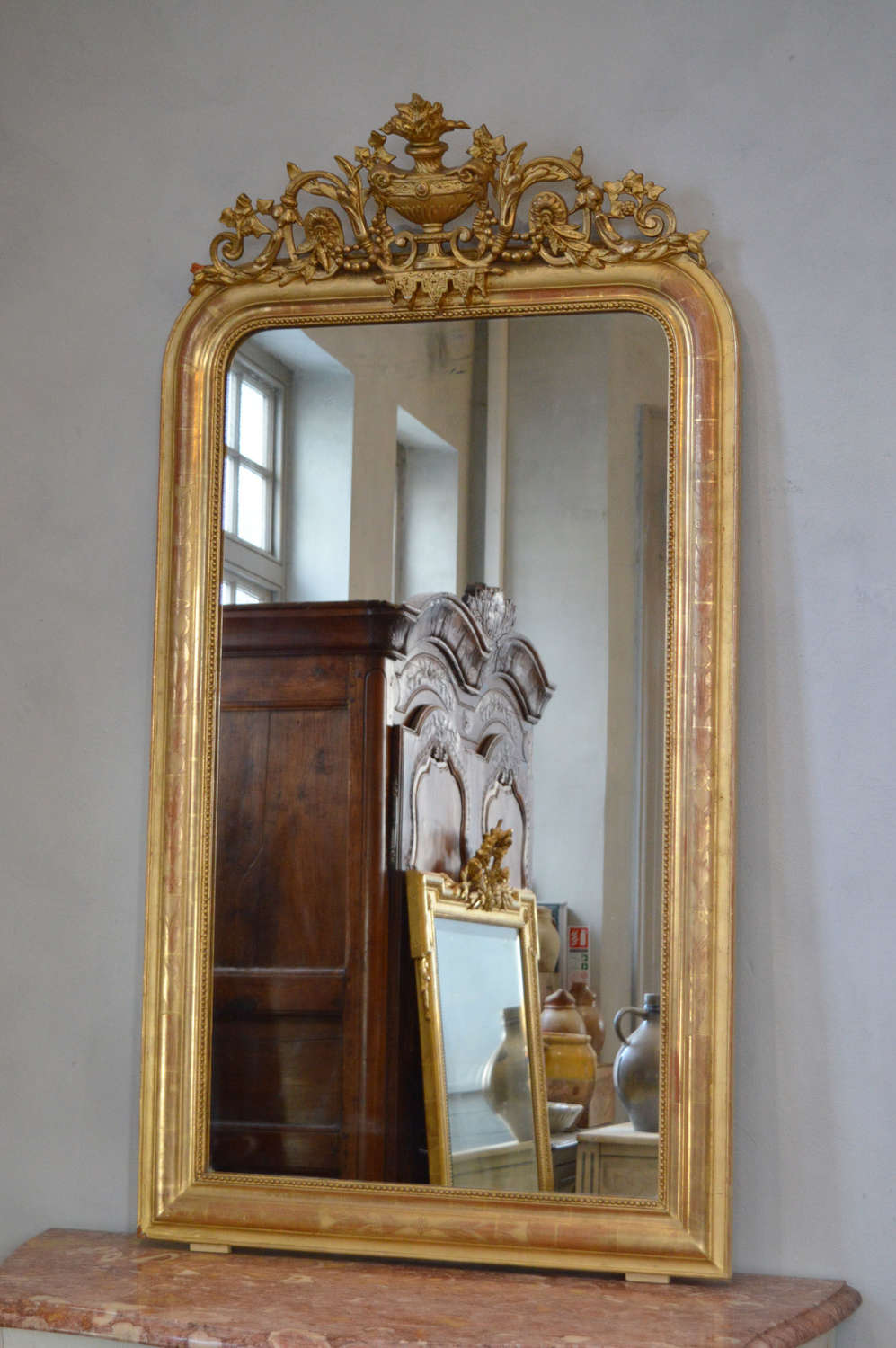 Mid 19th Century Louis Philippe gilt mirror