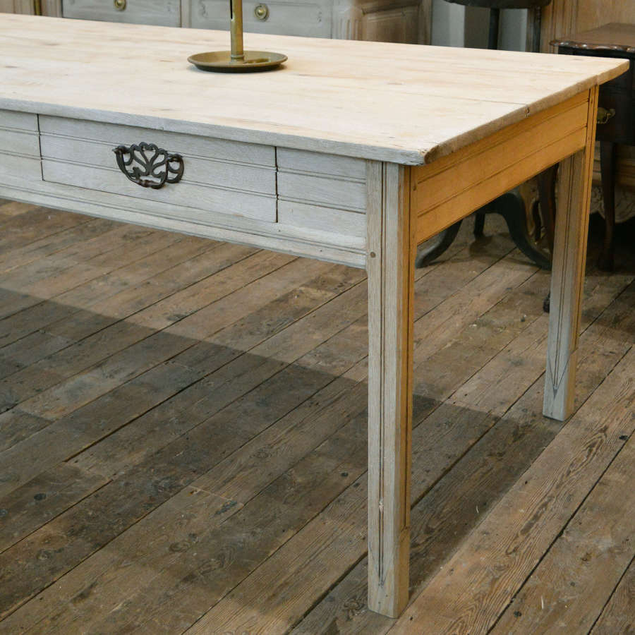 Large oak 1920's Chateau kitchen work/prep table