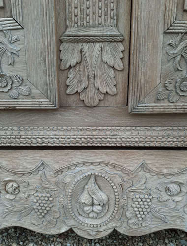19th Century Oak Norman Marriage Armoire