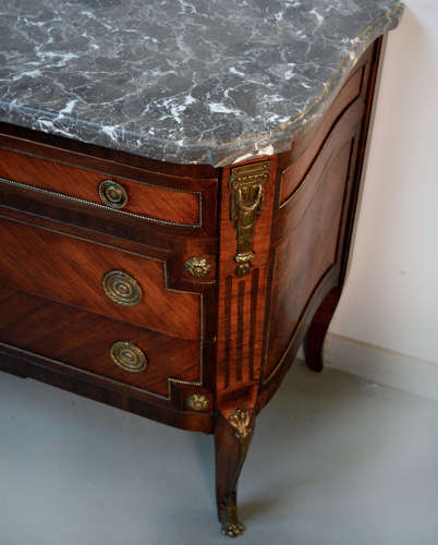 Louis XV/XVI transitional style Mahogany commode