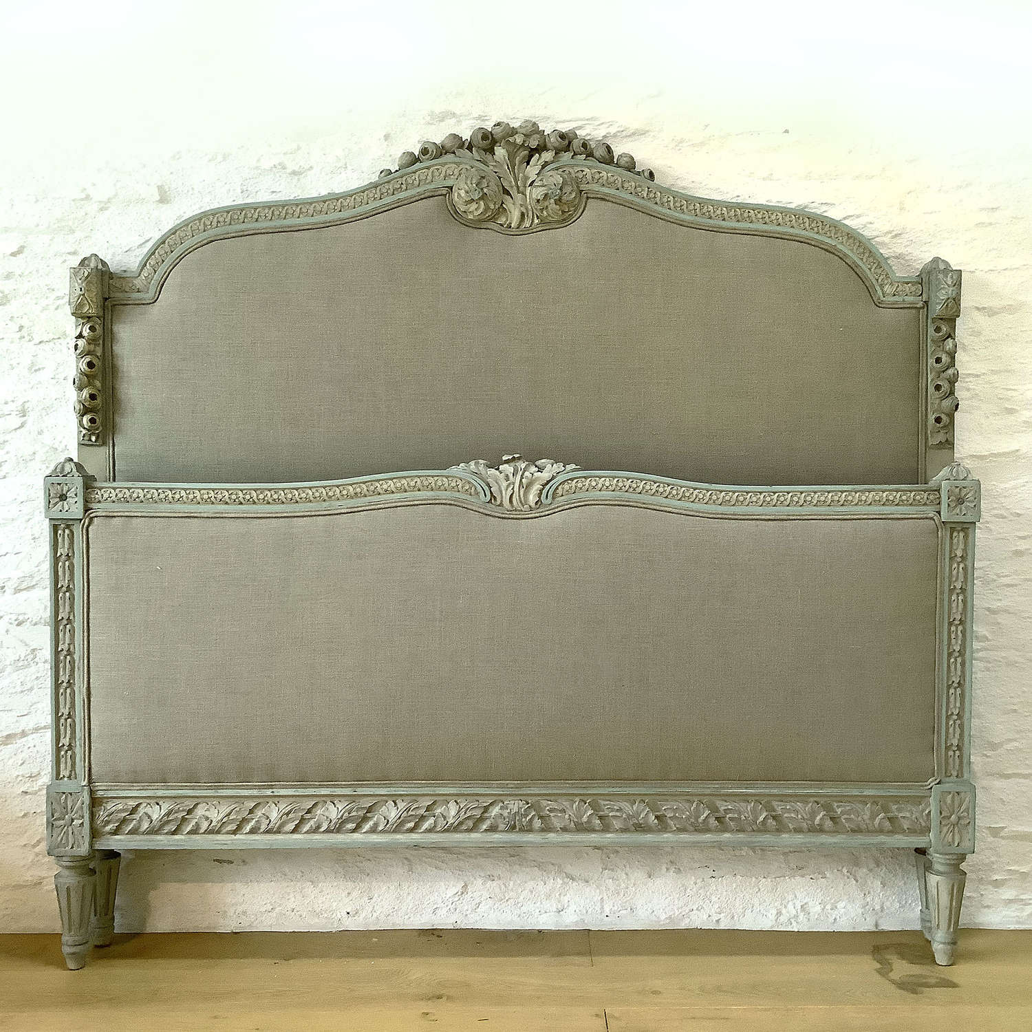 King size Louis XVI style Upholstered Bedstead