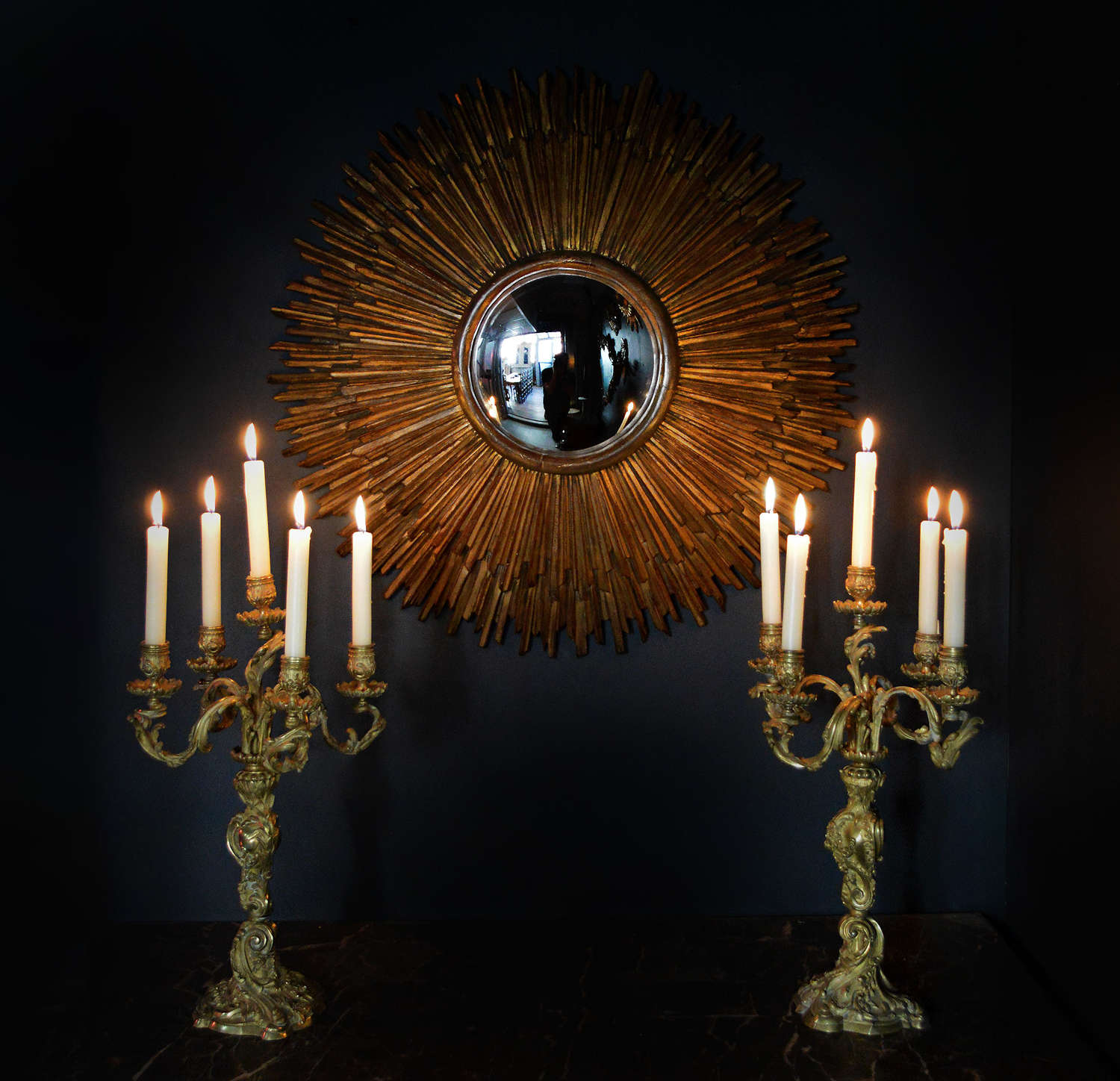 Fine pair of mid 19th Century Louis XV stryle candelabra