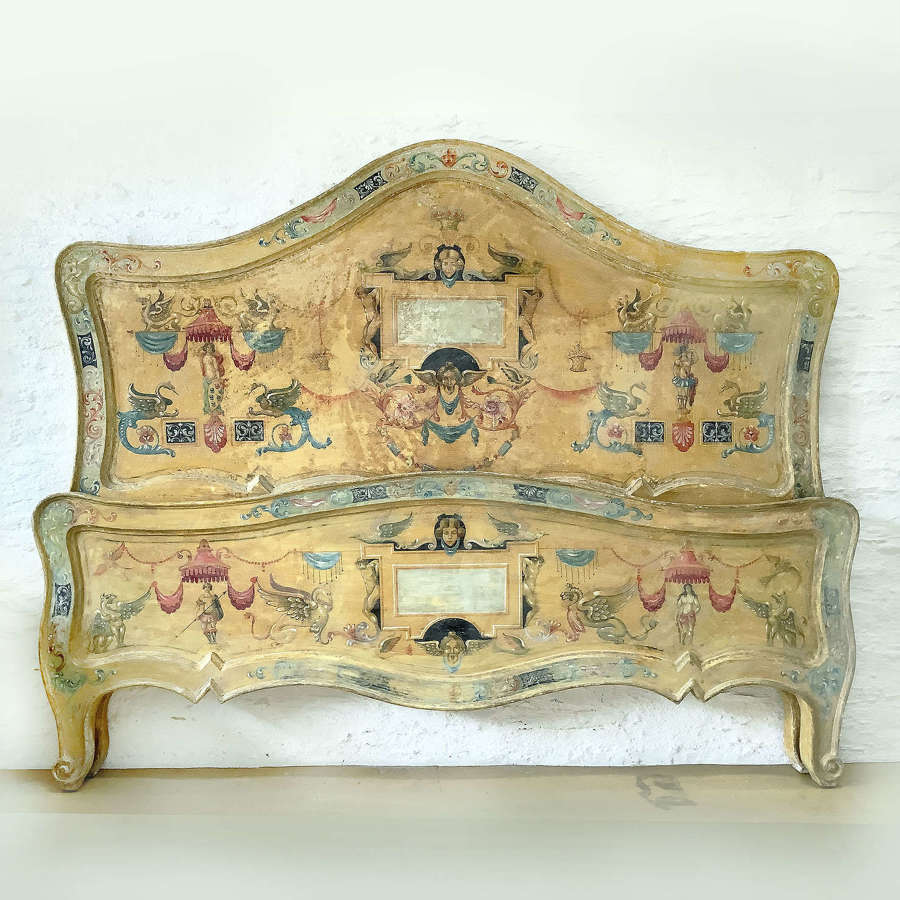 Venetian Hand Painted Super-king Bedstead c1920's