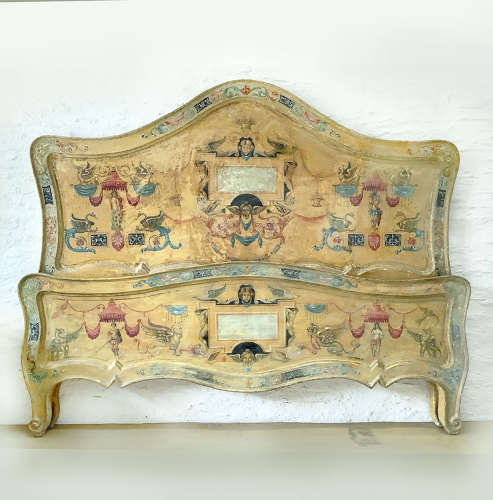 Venetian Hand Painted Super-king Bedstead c1920's
