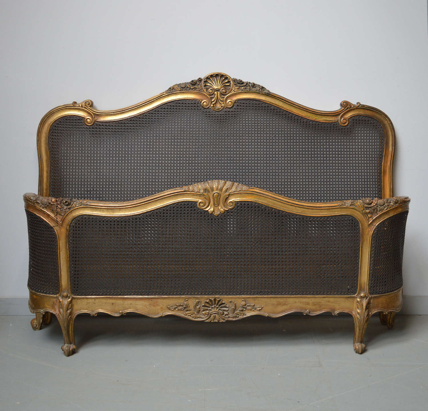 King Size Gilt-wood Louis XV style bedstead