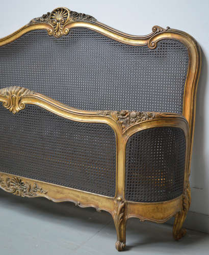 King Size Gilt-wood Louis XV style bedstead