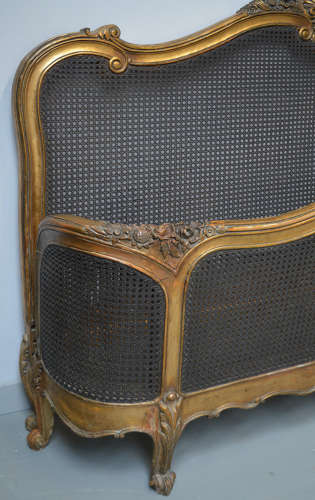 King Size Gilt-wood Louis XV style bedstead