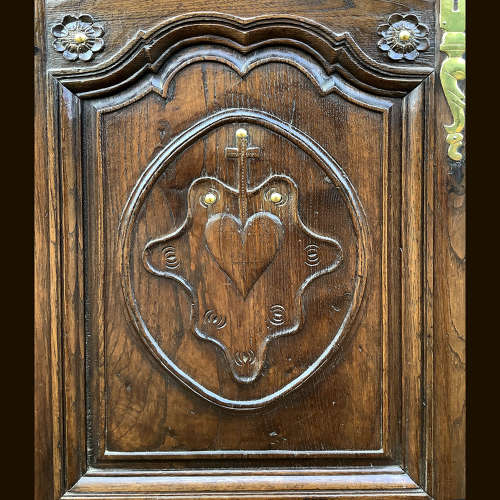 Early 19th Century Breton Marriage Armoire c1822