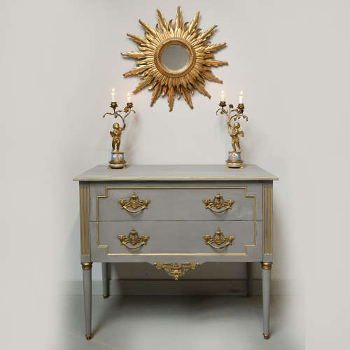 Small Louis XVI style 2 drawer commode