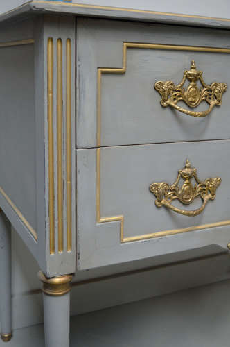 Small Louis XVI style 2 drawer commode