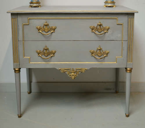 Small Louis XVI style 2 drawer commode