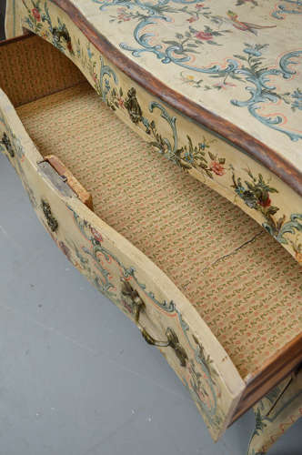 18th Century Italian Hand Painted Louis XV commode