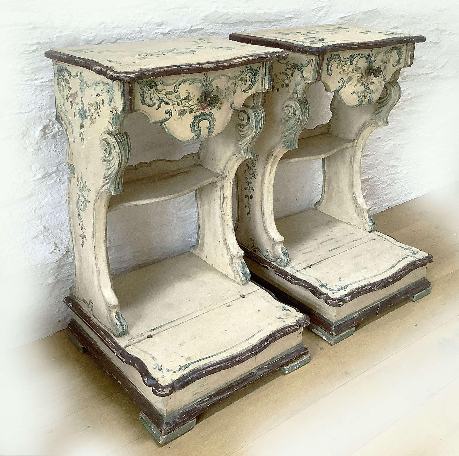 Pair of Italian 19th Century Bedside Tables
