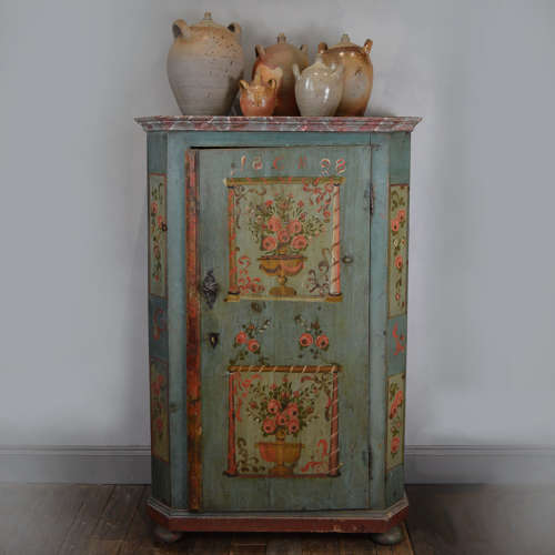 19th Century Bavarian Folk Marriage Armoire, 1828
