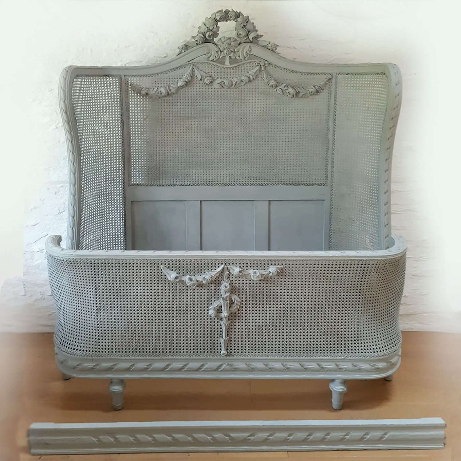 Late 19th Century Louis XVI style cane bedstead