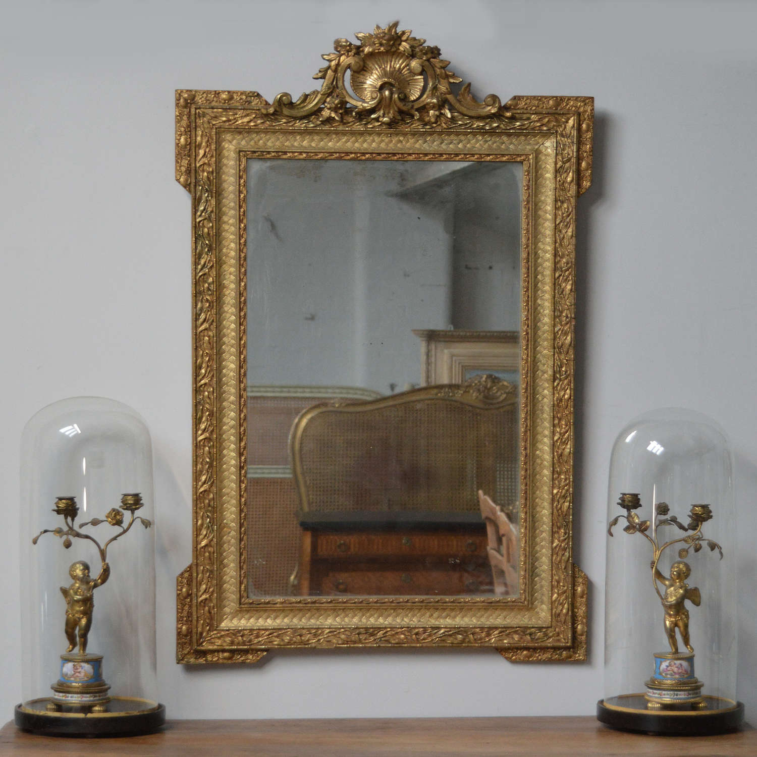 Late 19th Century Napoleon III gilt mirror
