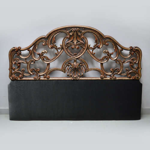 Italian silver giltwood Super-king size headboard c1910-20