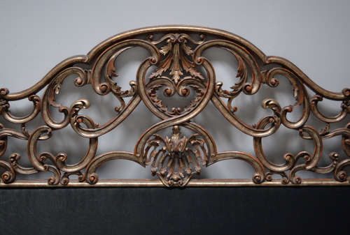 Italian silver giltwood Super-king size headboard c1910-20
